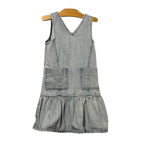 Wynken Blue  Denim Jumper Dress Girls Size 4 Jean 100% Cotton - Picture 2 of 6